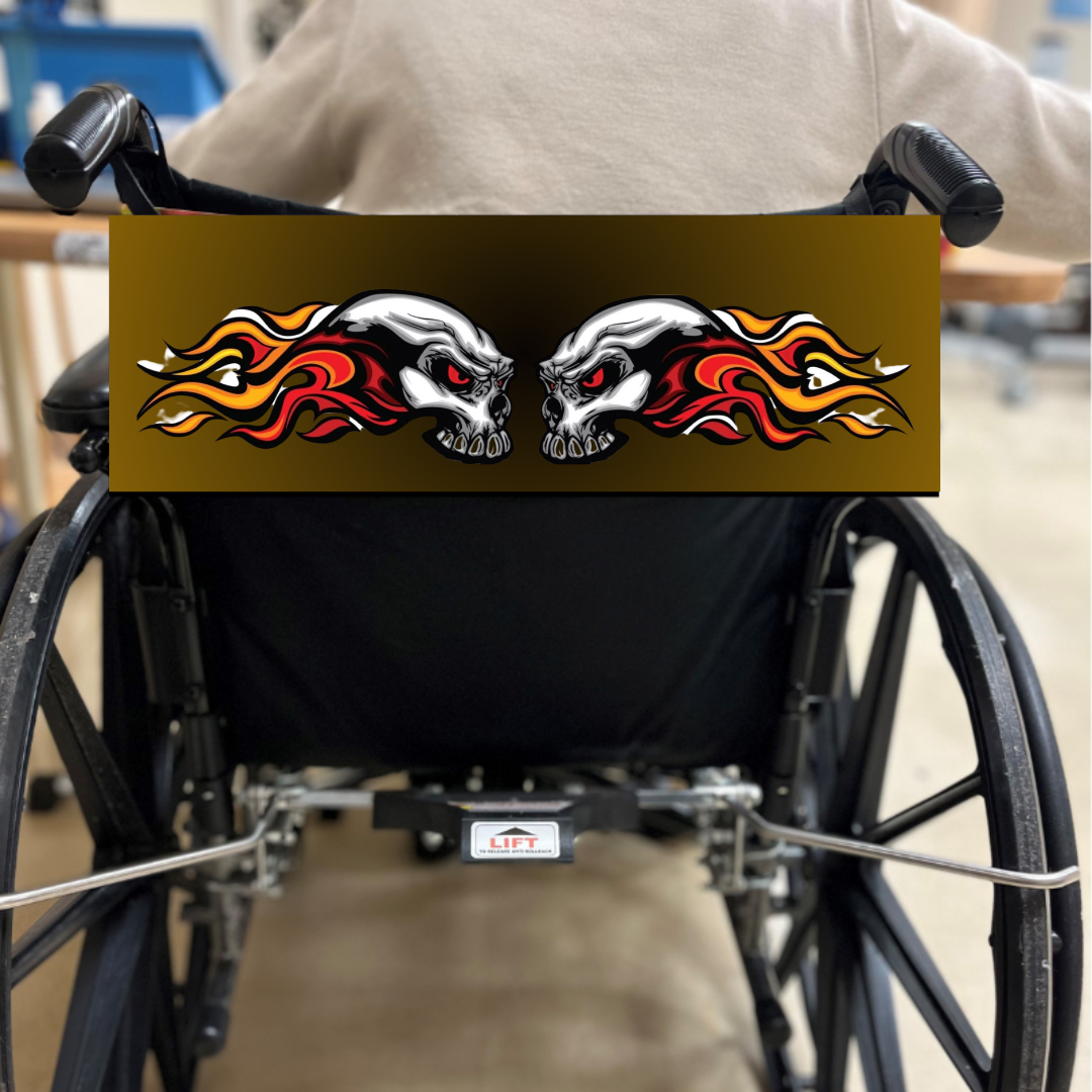 Badass flames wheelchair