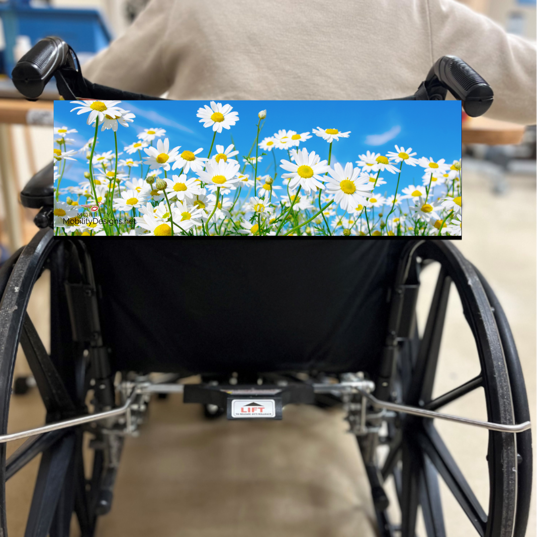 Daisies wheelchair banner