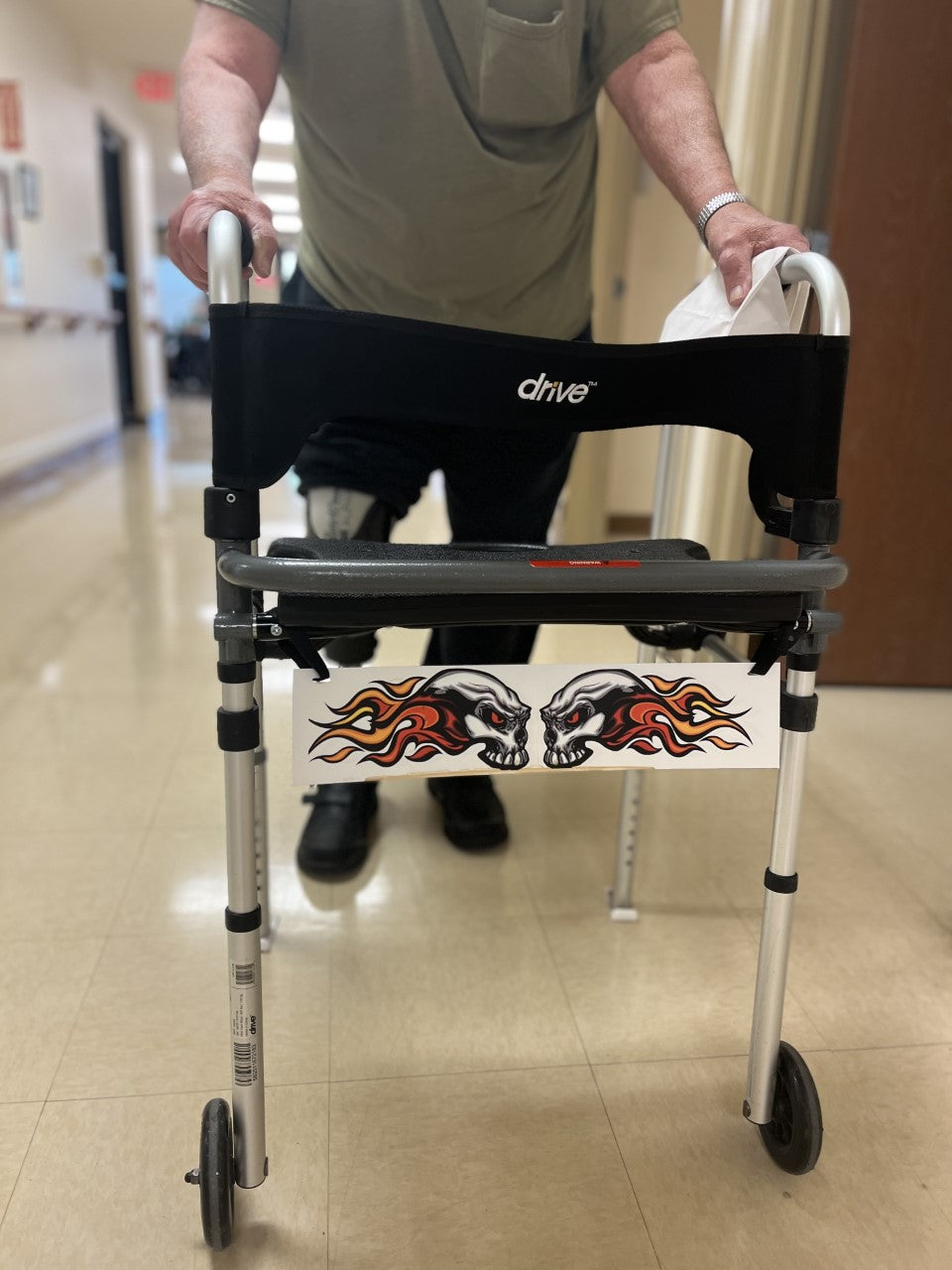 Badass Flames walker license plate