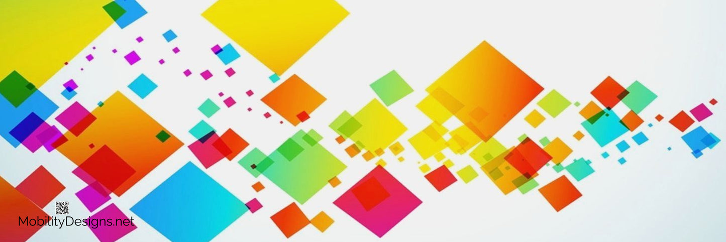 Color blocks wheelchair banner