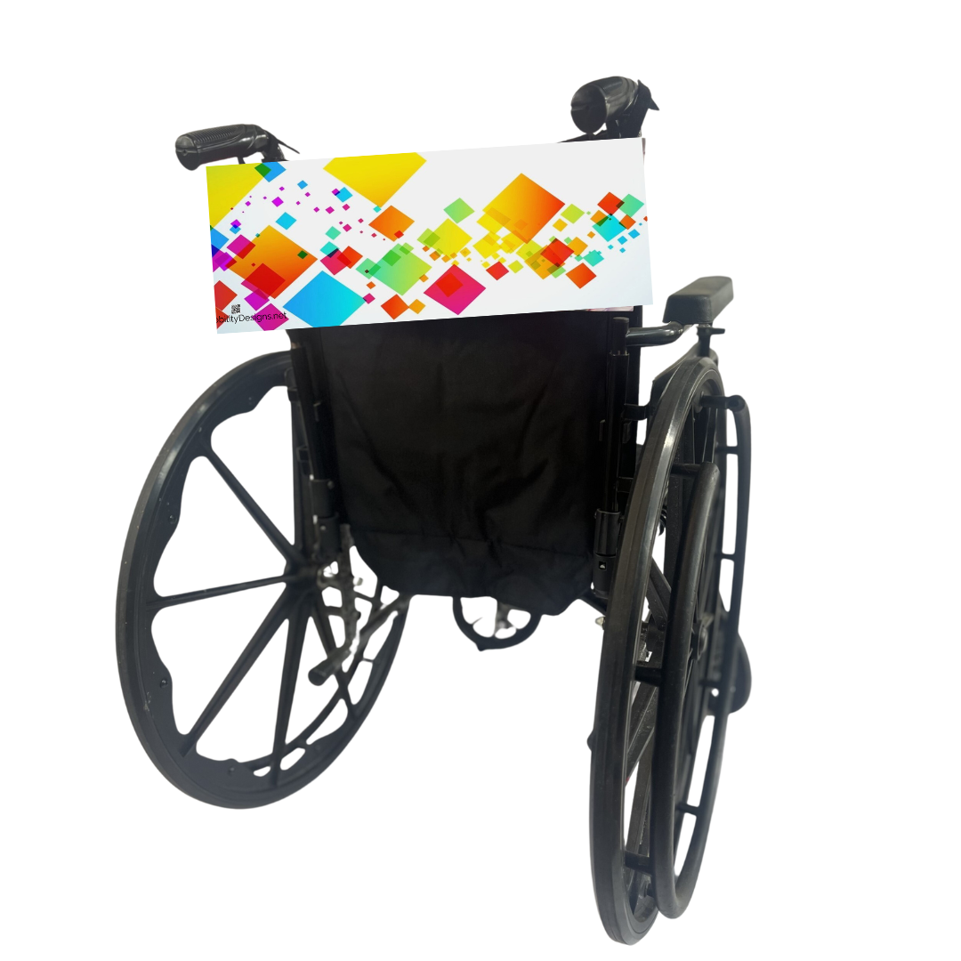 Color blocks wheelchair banner
