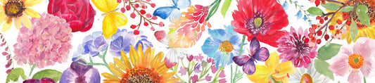 Watercolor flowers walker banner