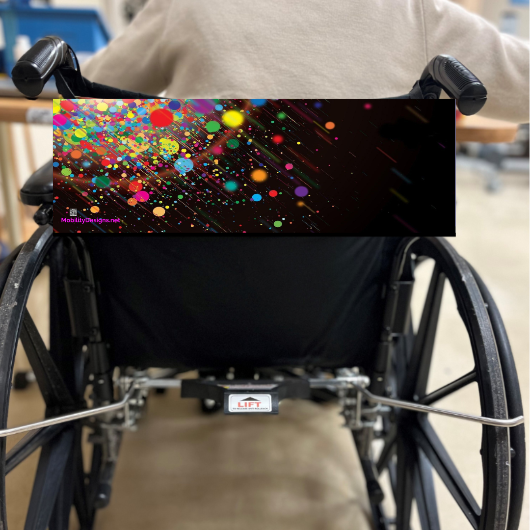 Abstract black wheelchair banner