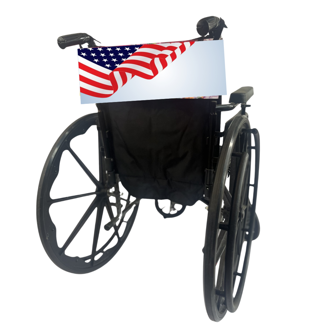 Amercian flag wheelchair