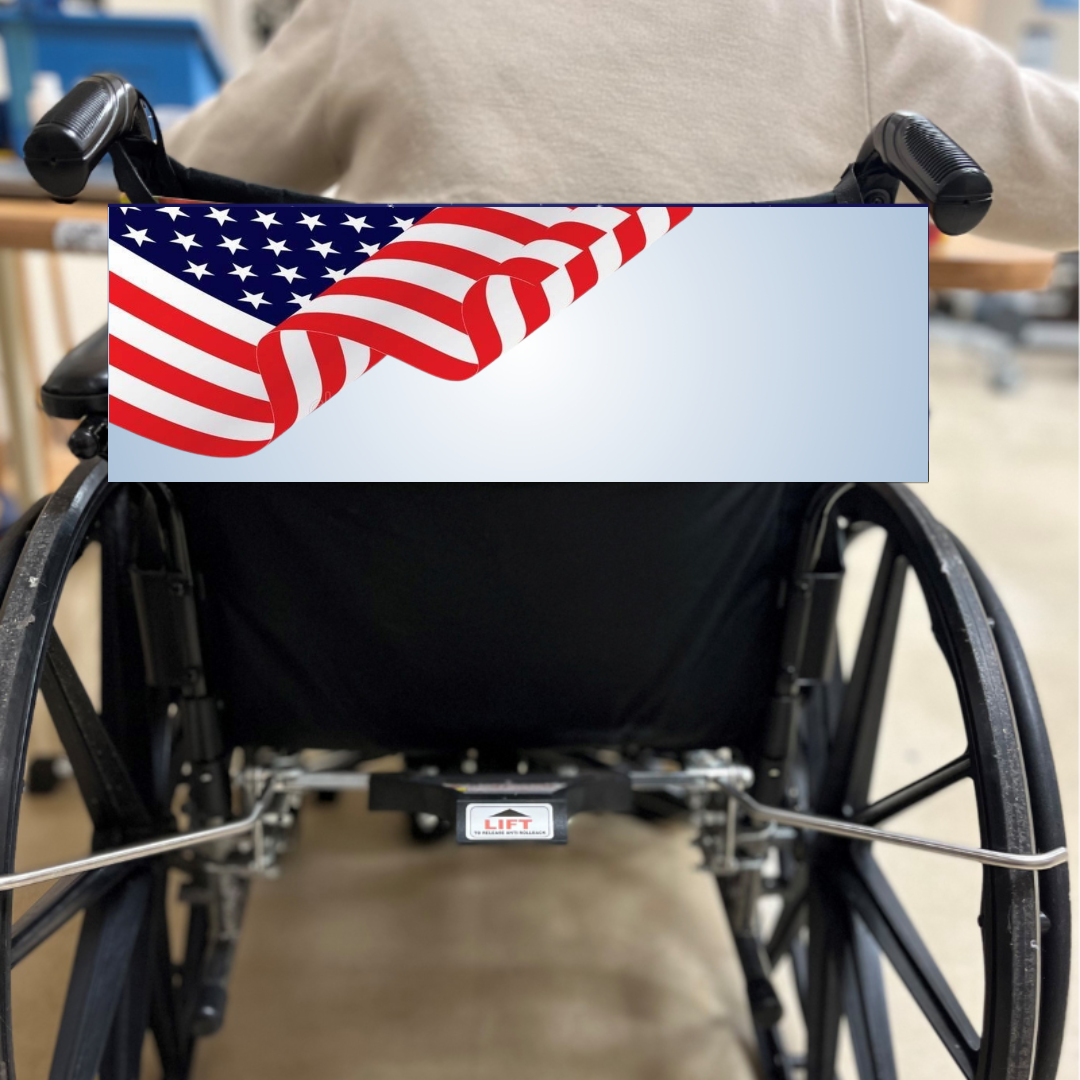 Amercian flag wheelchair