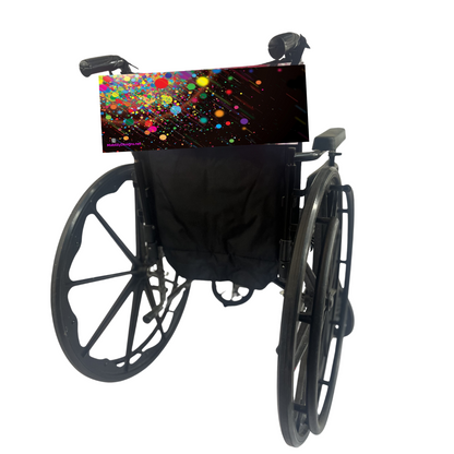 Abstract black wheelchair banner